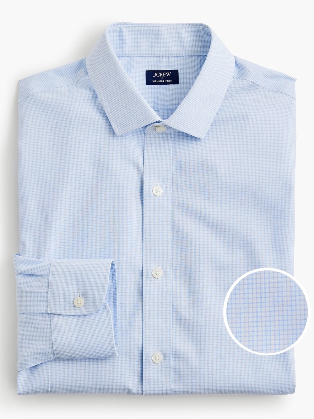 J.Crew Wrinkle-free dress shirt in White Pale Seascape size XL NWT - Picture 7 of 7